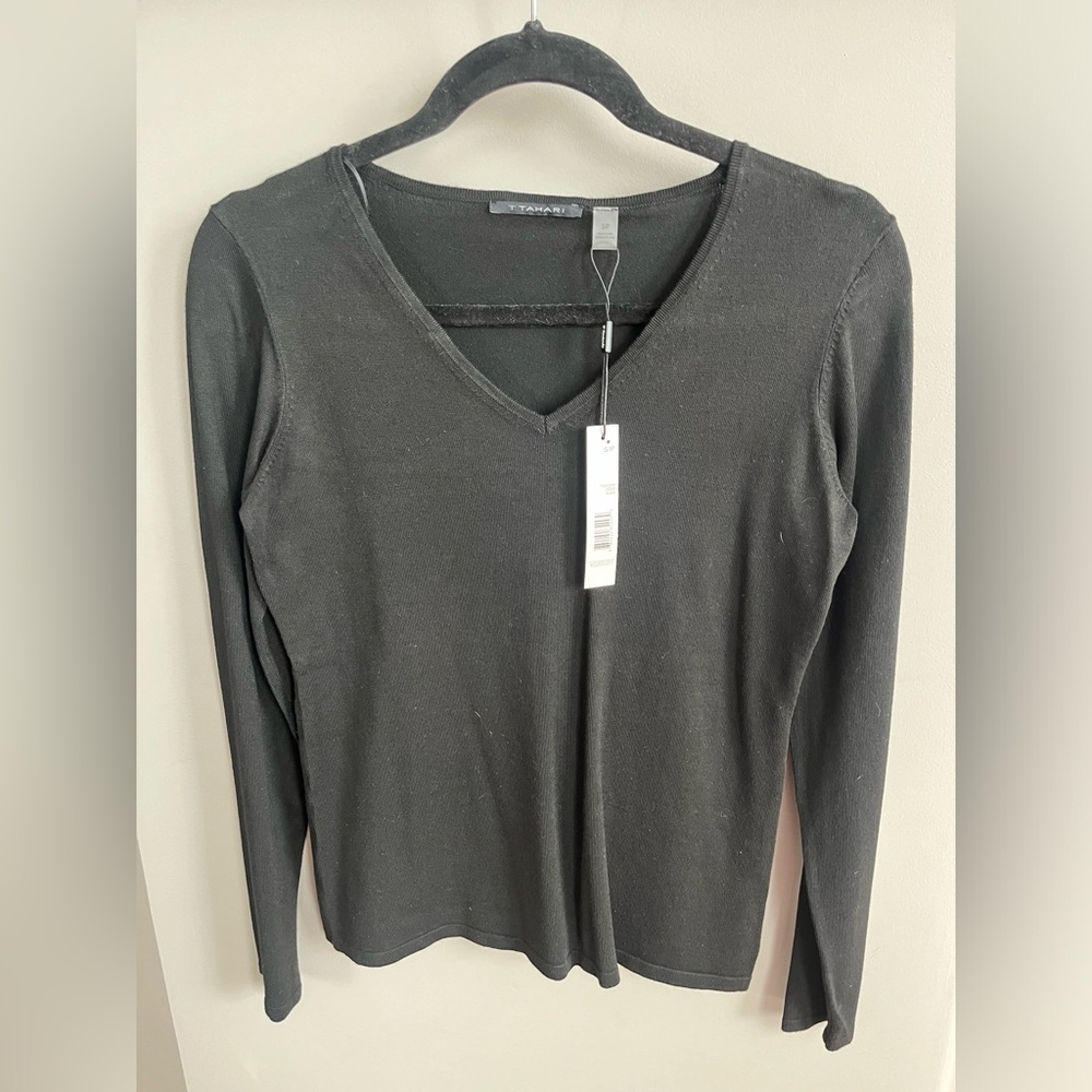 Tahari Black Cardigan, Size Small, New with Tags